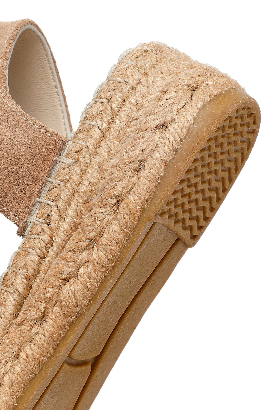 Women's Beige Suede Leather Espadrille