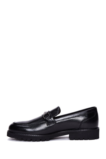 Erkek Siyah Deri Casual Loafer_1