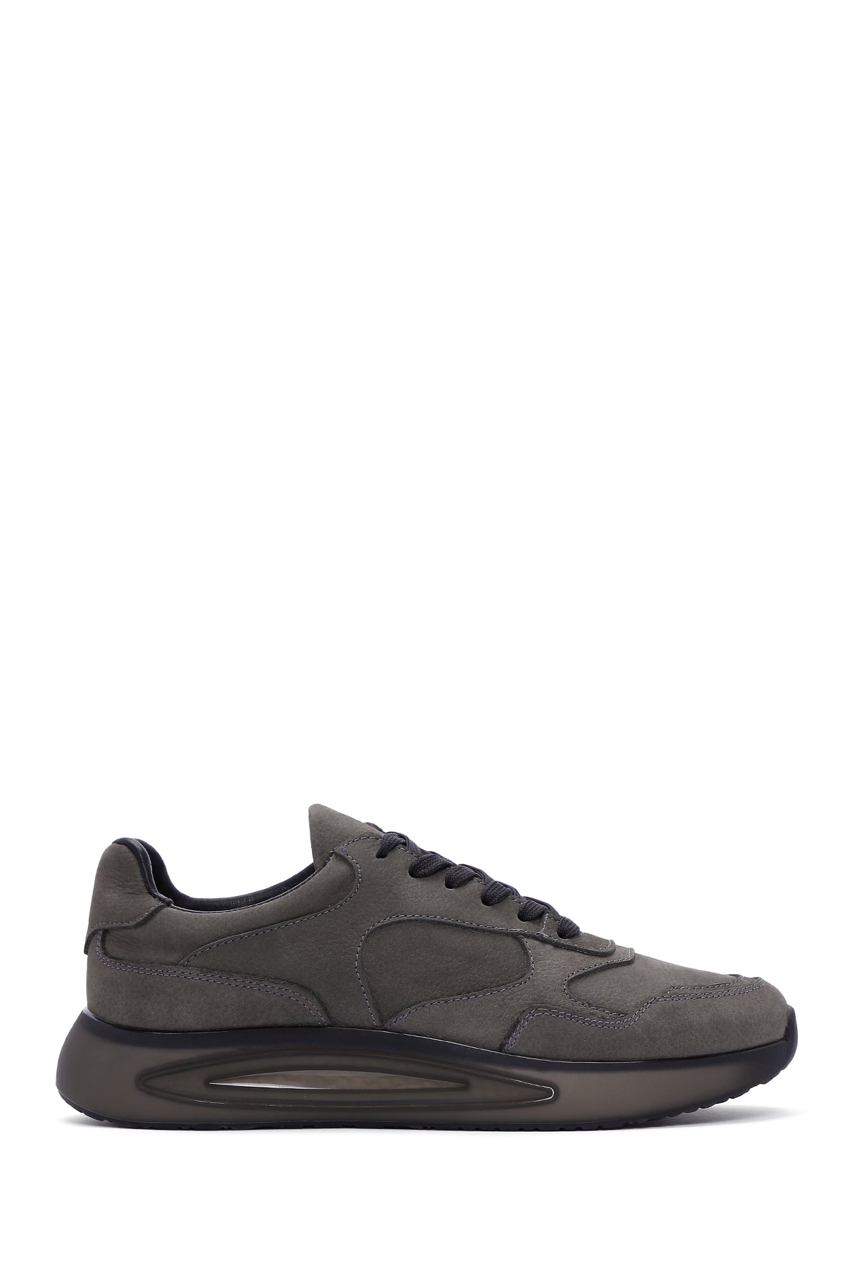 Men's Gray Nubuck Leather Sneaker 23WFD6120V3 | Derimod