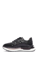 Men's Black Lace-up Leather Sneaker | Derimod