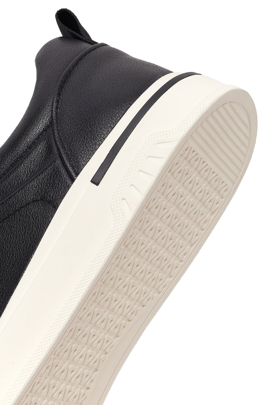 Men's Black Lace-up Leather Sneaker