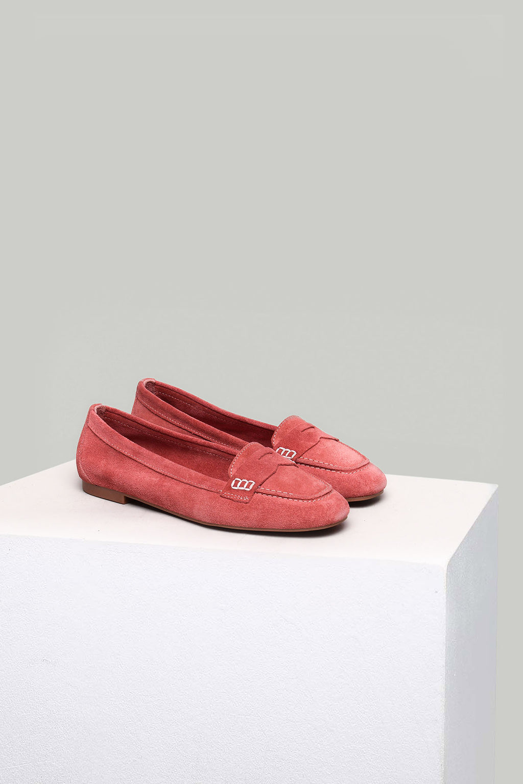Mercan Süet Kadın Deri Loafer