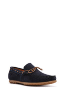 Men's Navy Blue Suede Leather Casual Loafer | Derimod