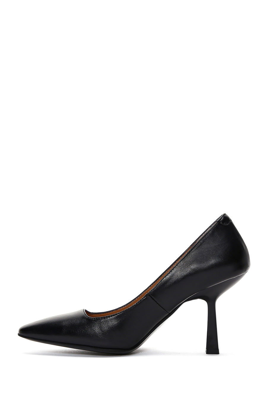 Women's Black Leather Stiletto