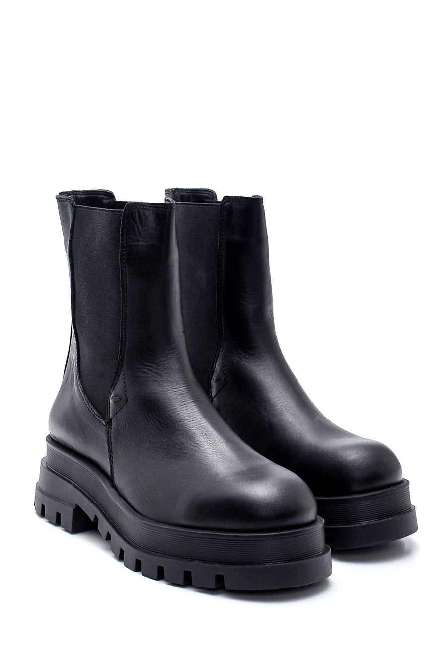 Women's Leather Thick Soled Chelsea Boots