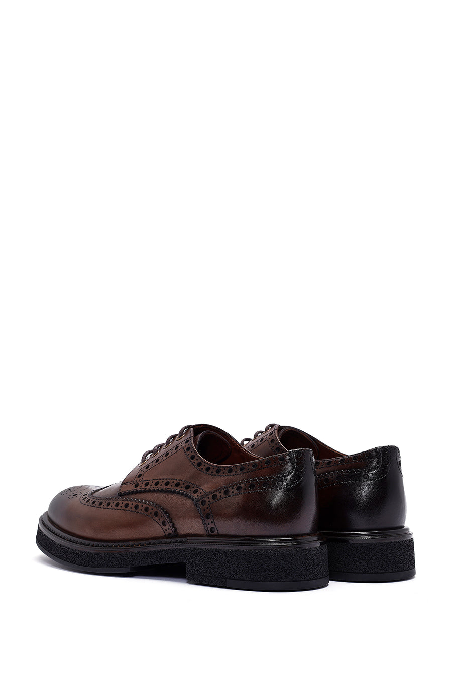 
Men's Brown Lace-Up Leather Casual Shoes
