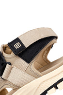Male Beige Fabric Sandal | Derimod