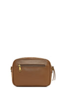 Woman Tan Long-Strap Suede Crossbody Bag | Derimod