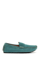 Erkek Mavi Süet Deri Casual Loafer | Derimod