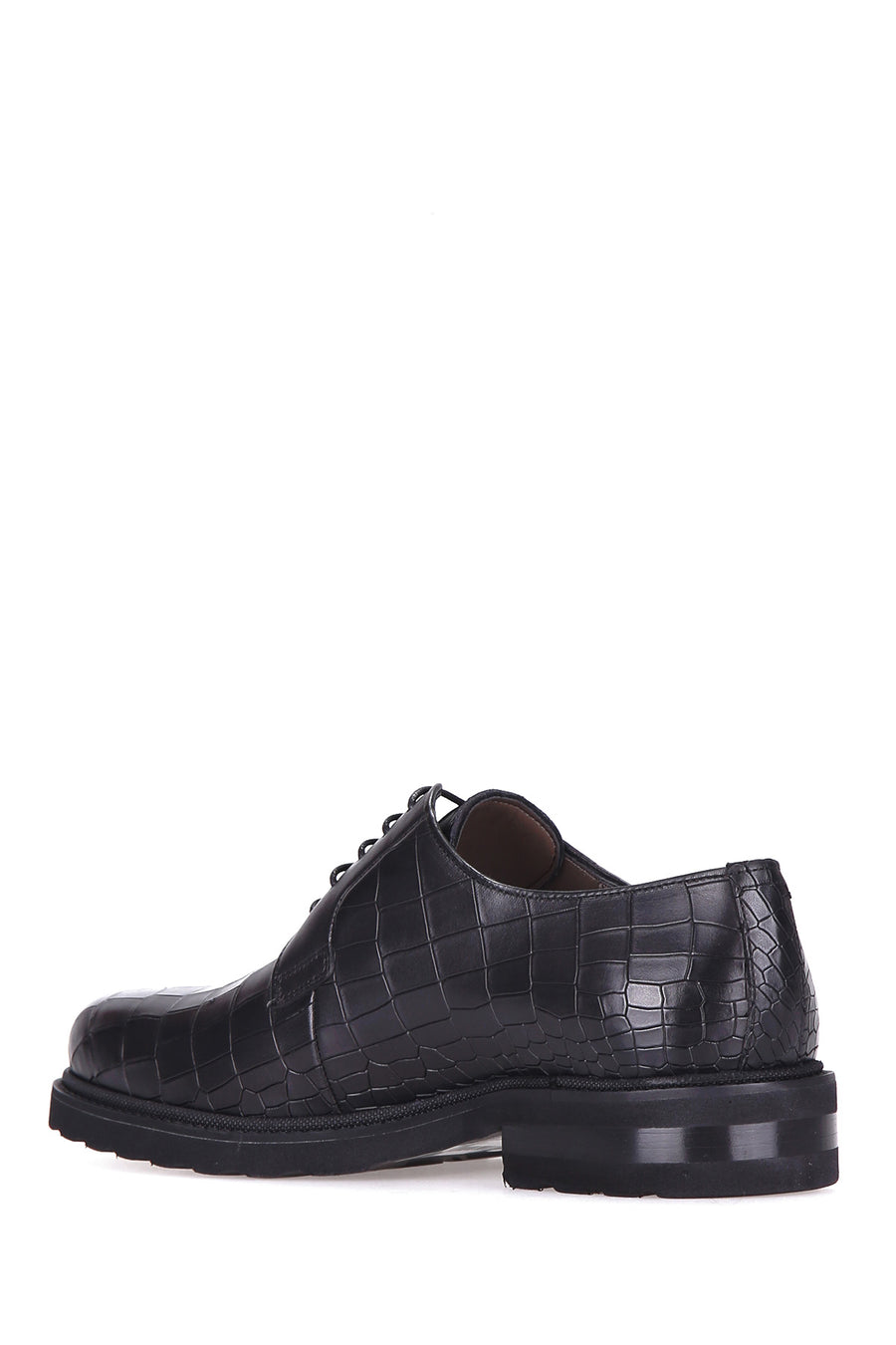 Crocodile Patterned Men's Leather Shoes