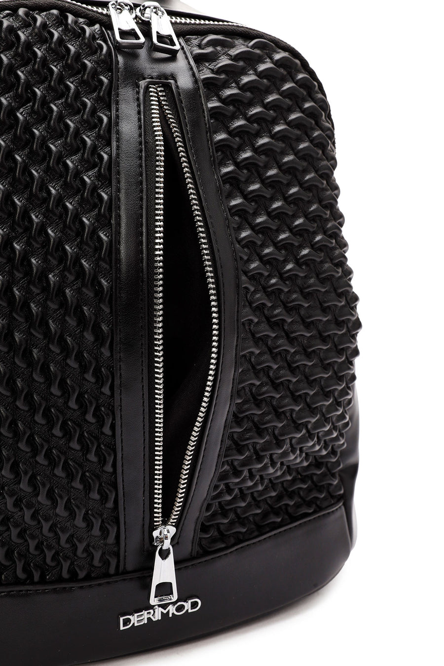 Women's Black Printed Backpack