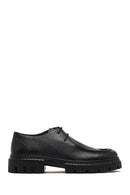 Men's Black Lace-Up Thick-Soled Leather Casual Shoe | Derimod
