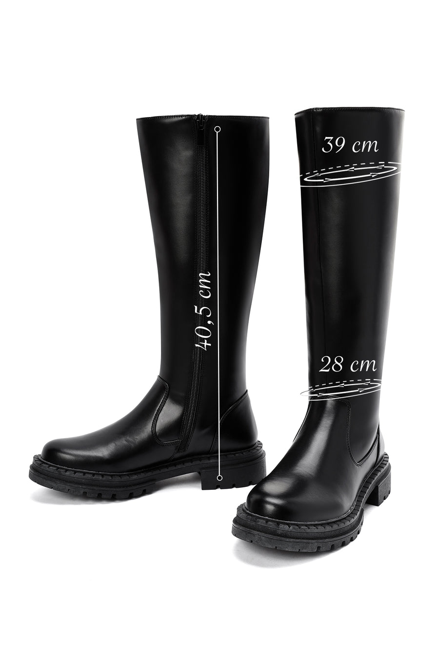 Women's Black Zippered Boots