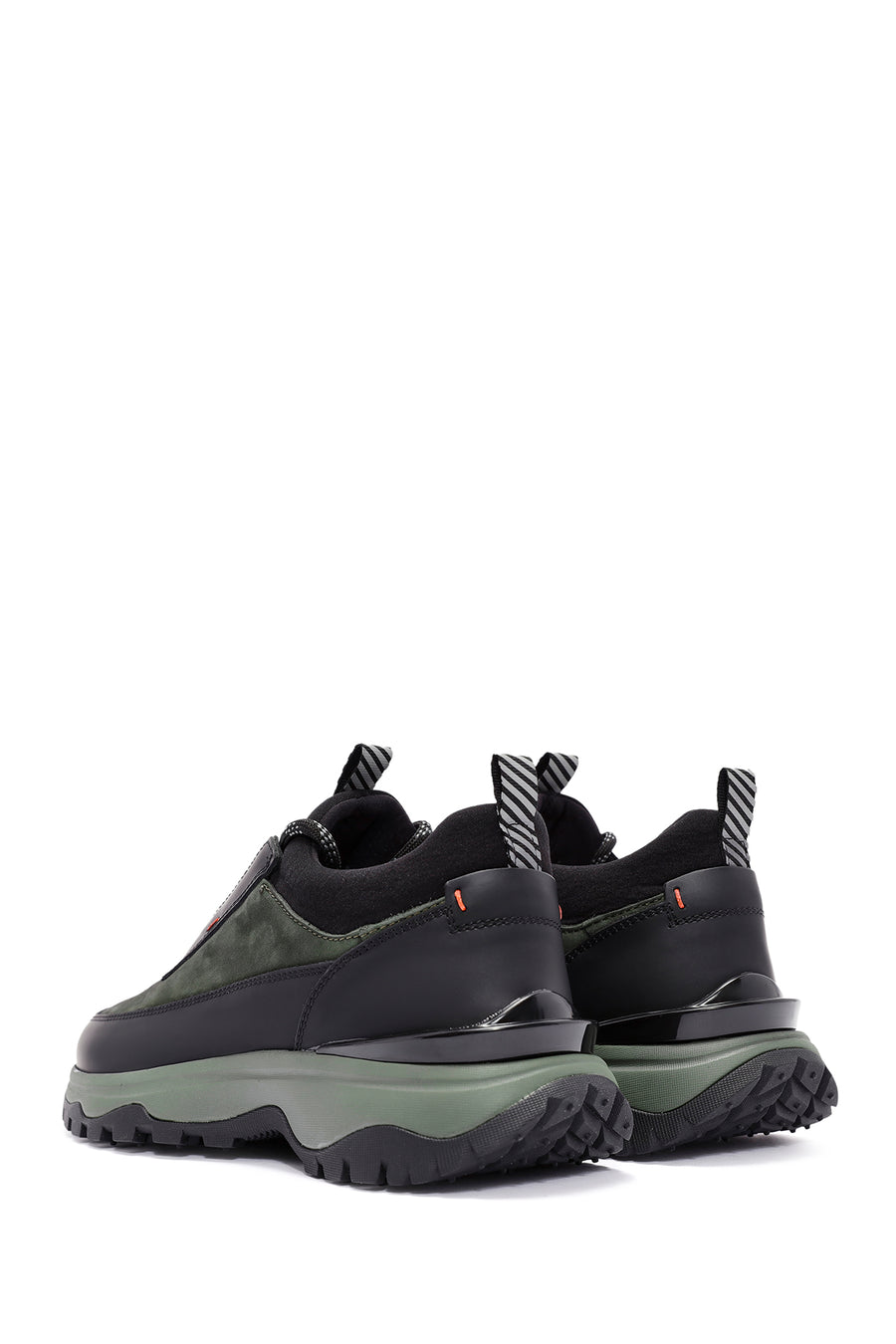 Erkek Yeşil Bağcıklı Nubuk Deri Sneaker