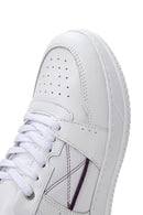 Women's White Leather Thick Soled Sneaker | Derimod