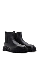 Men's Black Leather Chelsea Boots | Derimod