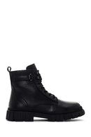 Men's Black Zippered Leather Casual Boots | Derimod