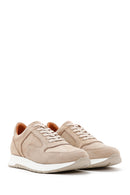 Men's Beige Suede Leather Sneaker | Derimod