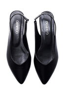 Women's Black Open Back Casual Ballerinas | Derimod