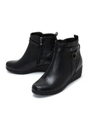 Women's Leather Wedge Heel Boots | Derimod