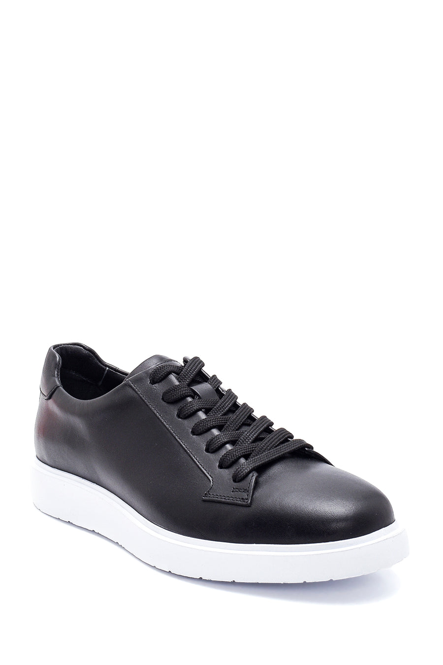 Erkek Siyah Deri Sneaker