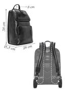 Men's Black Leather Backpack | Derimod