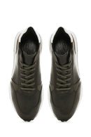 Men's Khaki Leather Sneaker | Derimod