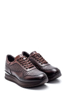 Men's Leather Crocodile Sneaker | Derimod