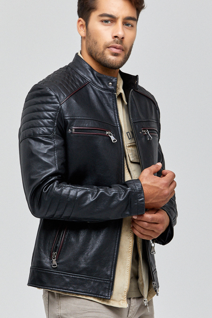 Jerebko Men's Leather Jacket