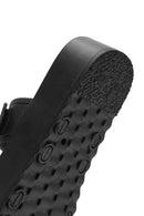 Women's Black Strappy Thick Soled Jelly Slippers | Derimod