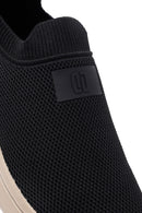 Derimod Zero Men's Black Thick Soled Fabric Sneaker | Derimod