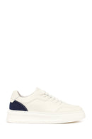 Erkek Beyaz Bağcıklı Deri Sneaker | Derimod