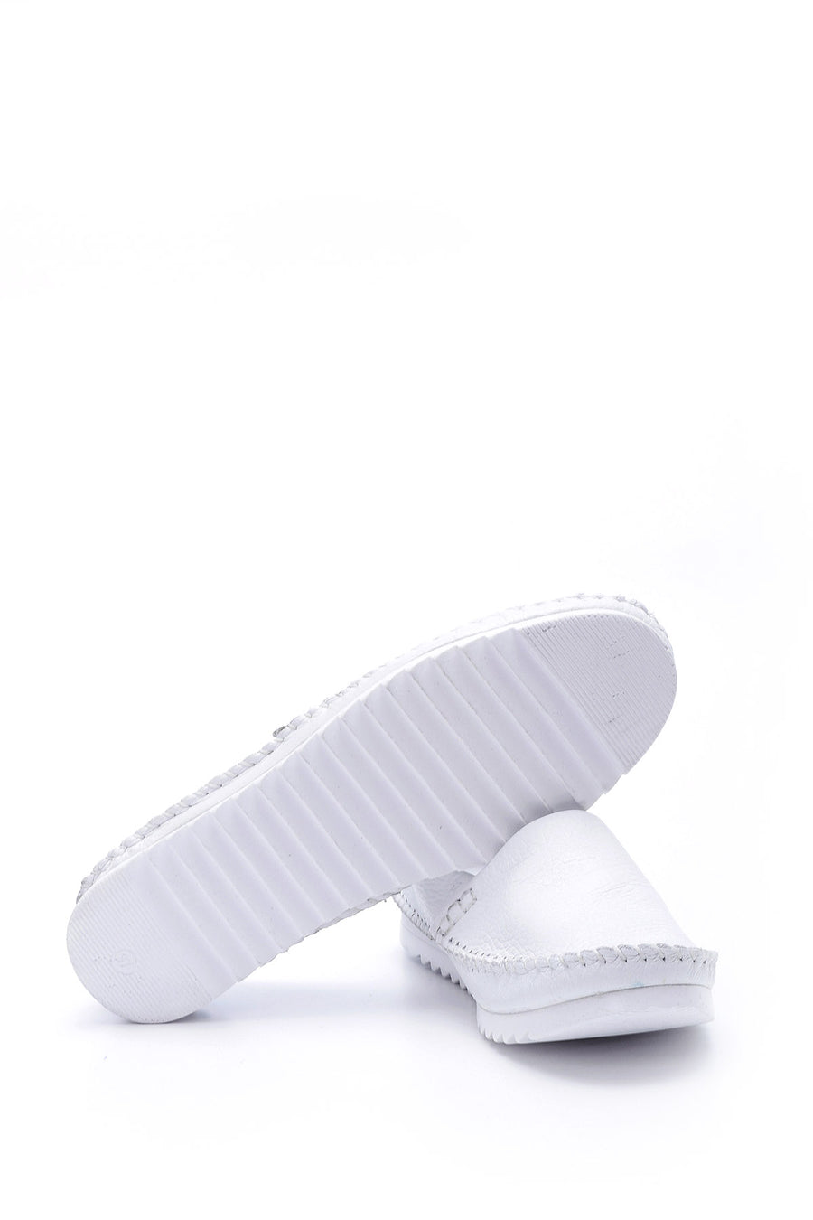 Kadın Dikiş Detaylı Deri Loafer