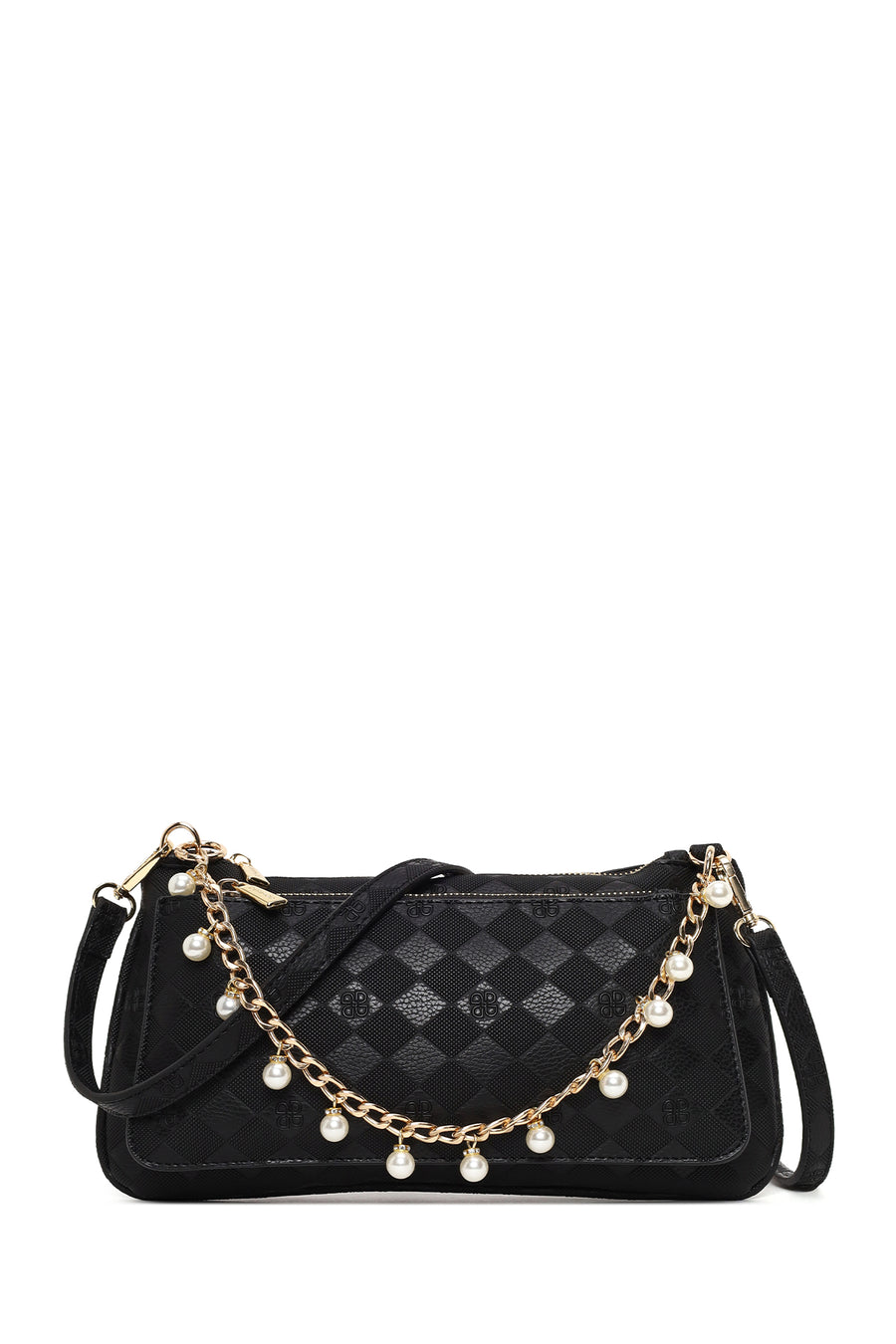 Woman Black Long-Strap Printed Clutch Bag 26SBD230126 | Derimod