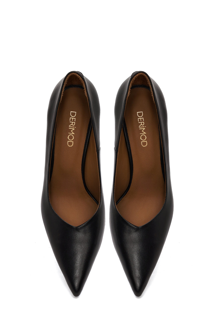 Woman Black Thin-Heeled Leather Stiletto
