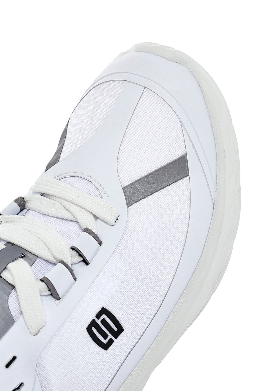 Women's White Lace-Up Thick Soled Sneaker