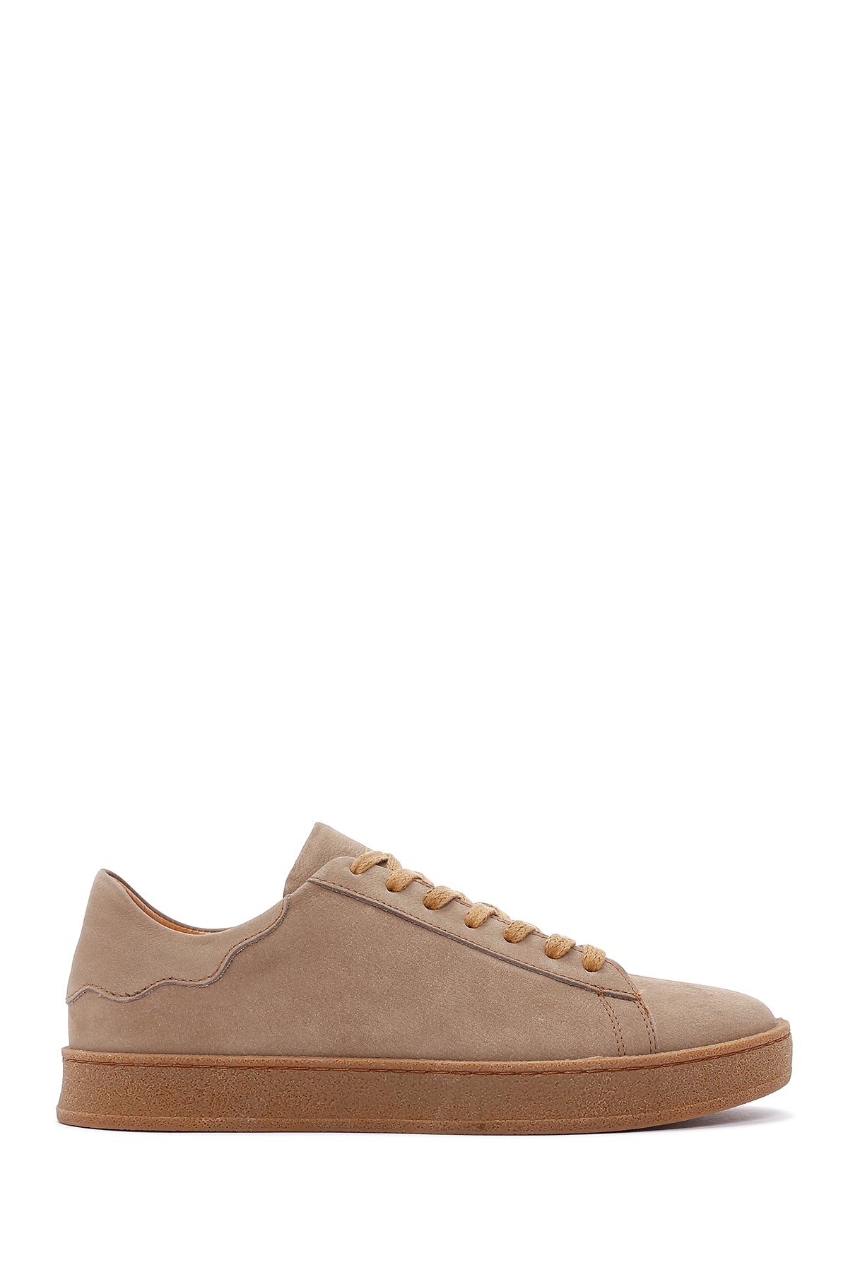 Men's Beige Nubuck Leather Sneaker 23WFD688310 | Derimod