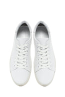 Men's White Lace-up Leather Sneaker | Derimod