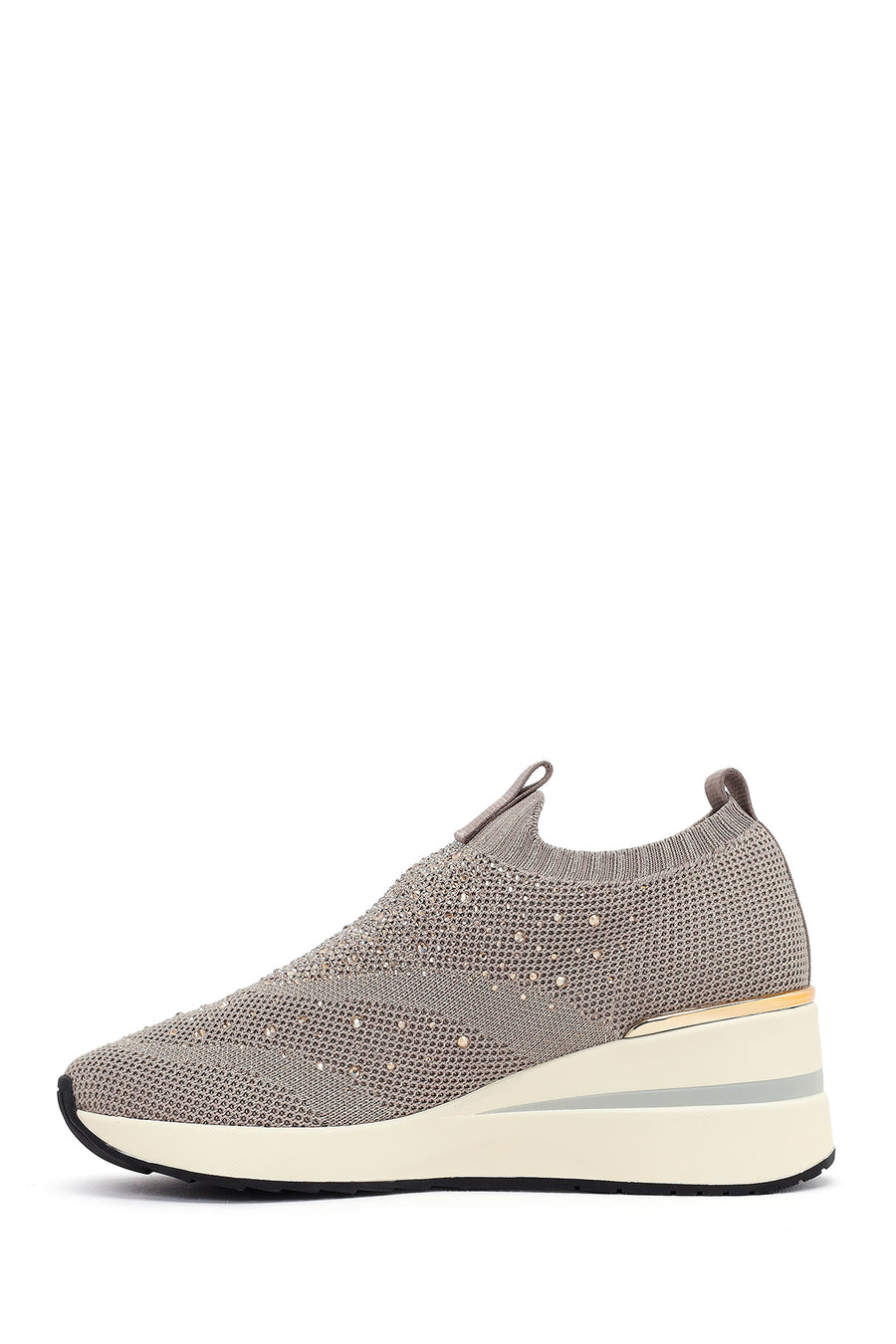 Derimod Zero Women's Mink Zippered Platform Fabric Sneaker
