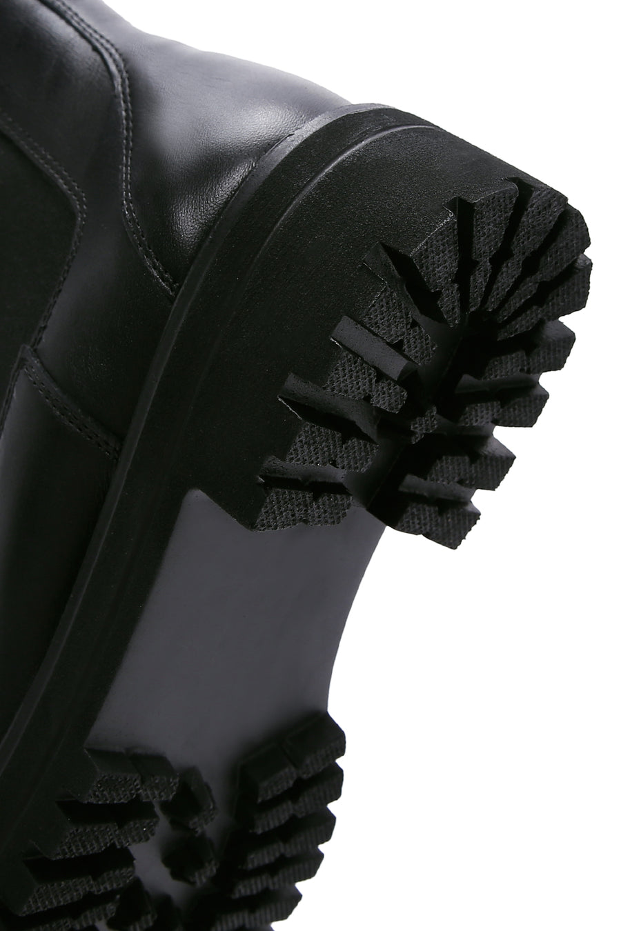 Women's Black Leather Chelsea Boots