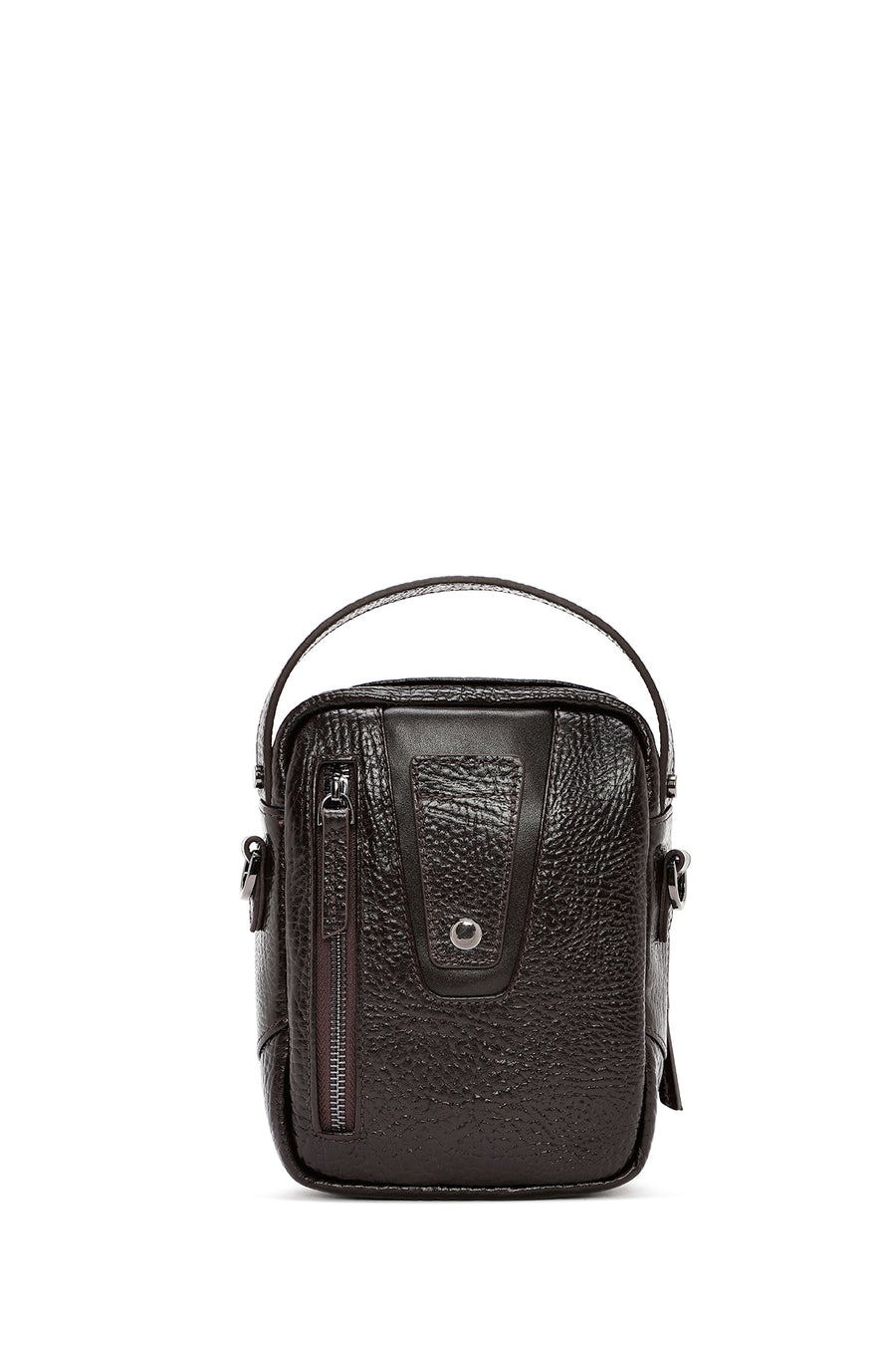 Men's Brown Leather Messenger Bag