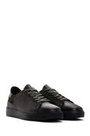 Men's Green Leather Sneaker | Derimod