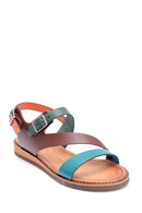 Women's Leather Buckle Detailed Sandals | Derimod