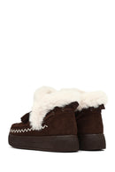 Woman Brown Thick-Soled Tasselled Suede Teddy Boots | Derimod