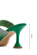 Women's Green Stone Heeled Slippers | Derimod