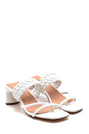 Kadın Beyaz Topuklu Terlik | Derimod