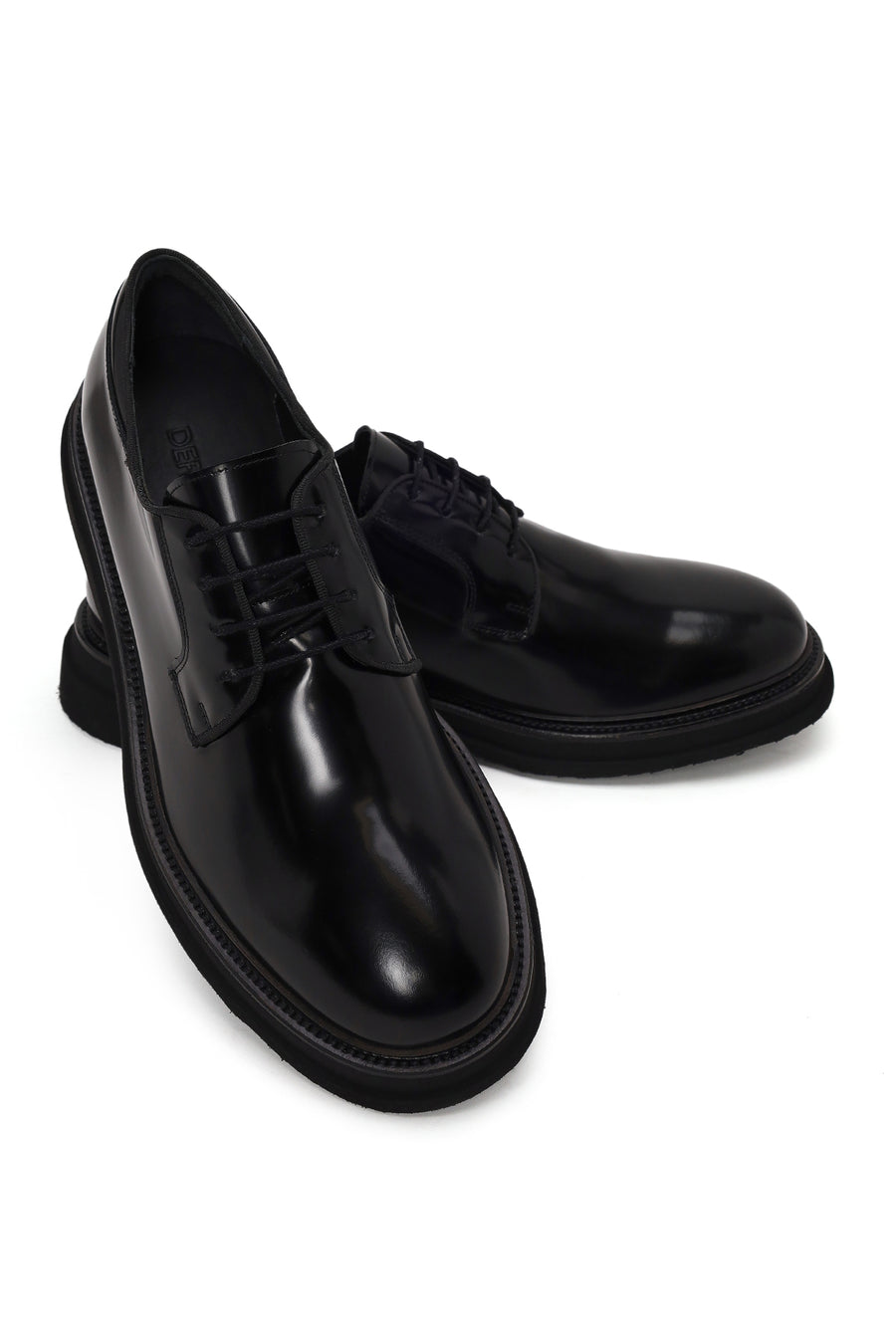 Male Black Lace-Up Leather Casual Shoes