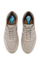 Men's Beige Lace-Up Nubuck Leather Sneaker | Derimod