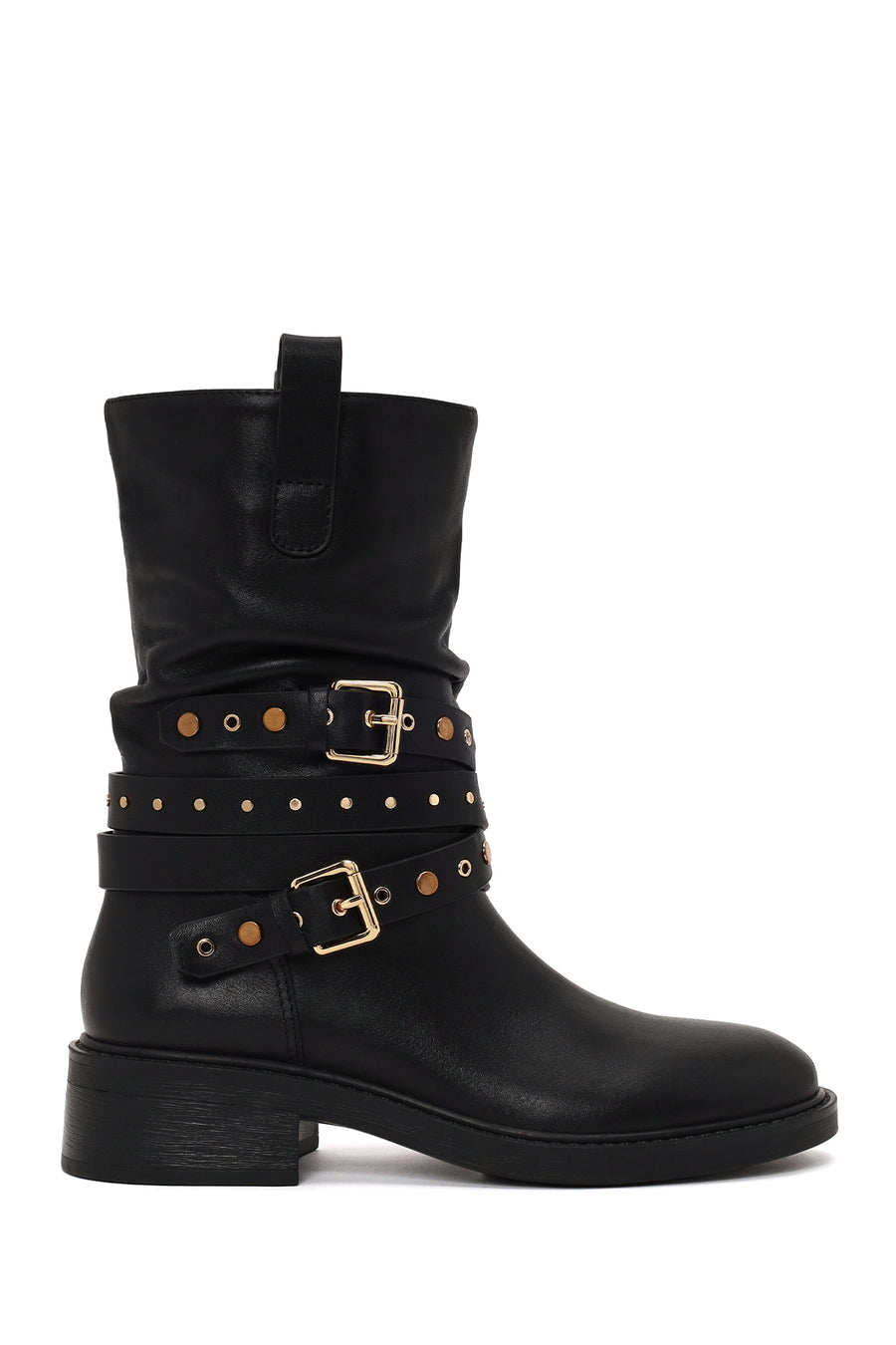 Kadın Siyah Deri Biker Bot WF528005DV | Derimod