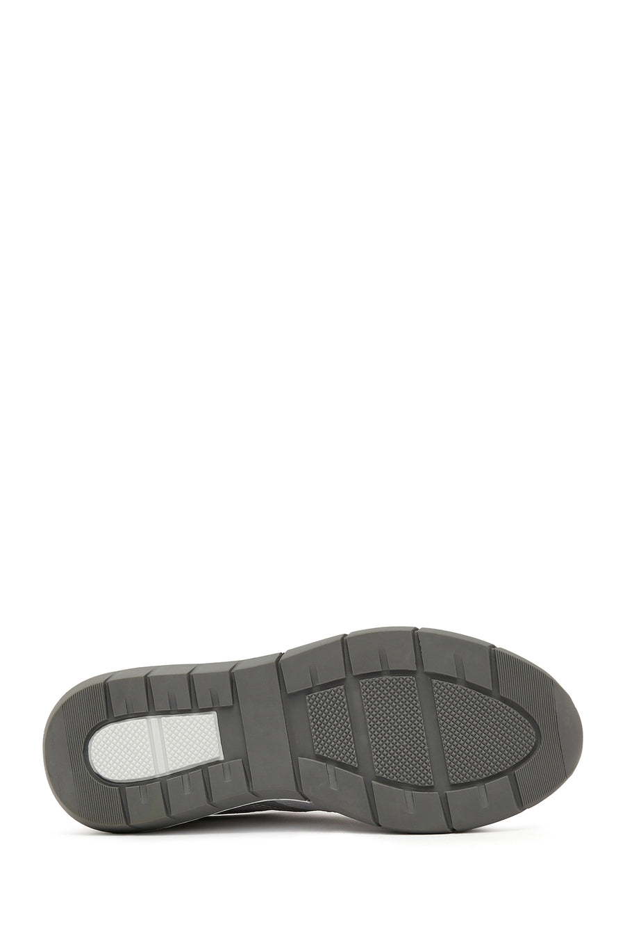 Kadın Beyaz Bağcıklı Yandan Fermuarlı Deri Sneaker
